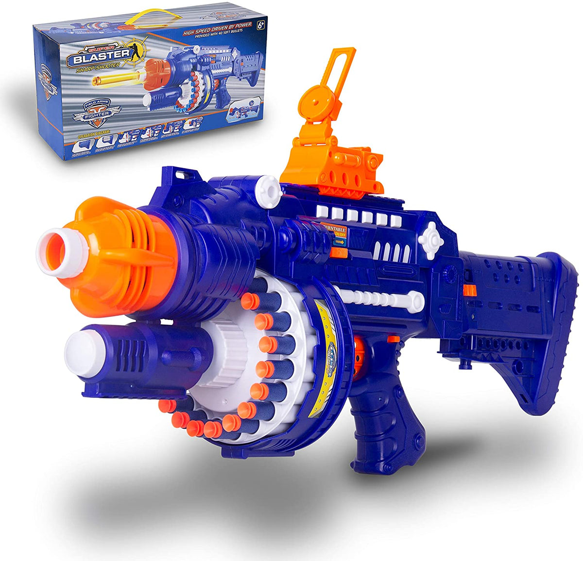 CLOVERCAT Foam Dart Blaster Toy Gun for Kids Electric Motorized EVA Fo ...