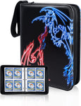 a black case with a blue and red dragon design