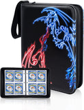 a black case with a blue and red dragon design