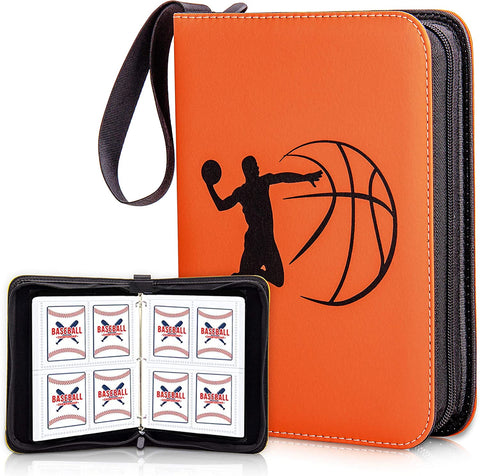 an orange wallet with a basketball design on it with text: 'BASEBALL BASEBALL BASEBALL BASEBALL BASEBALL BASEBALL BASEBALL BASEBALL'