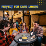 a group of people sitting around a table with text: 'PERFECT FOR CARD LOVERS'