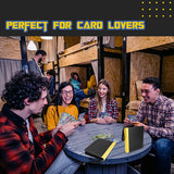 a group of people playing cards with text: 'PERFECT FOR CARD LOVERS'