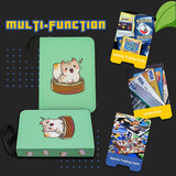 a group of cards and a wallet with text: 'TRAINER m Finder in card Machamp Gaming Trading Cards VISA BUSINESS . VISA CARD VISA Credit Card 012 0197 Sports Trading Card'